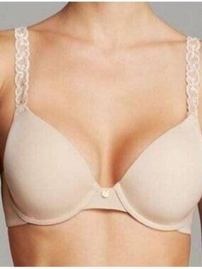 🆕 NATORI Pure Luxe Full UW T-Shirt Bra 34DD Beige #732080